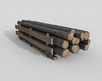 outdoor wood outdoor wood trees 3d model