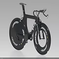 Streamlined Black Racing Bicycle With Aerodynamic Frame Curved Handlebars And White Logo Wheels