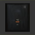 Sleek Black Audio Speaker with Mesh Front Panel and TMC Brand Logo for Home Audio Use