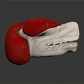 High Quality Red and White Laced Boxing Gloves for Professional Sports Training Equipment