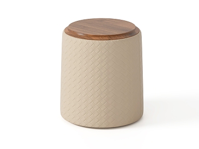 Nordic round stool 3d model