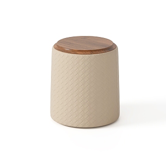 Nordic round stool 3d model