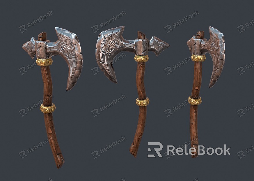 Axe Axe Tomahawk God Axe Realistic Game Wind Movie Style PBR Process Sub-era Weapon model