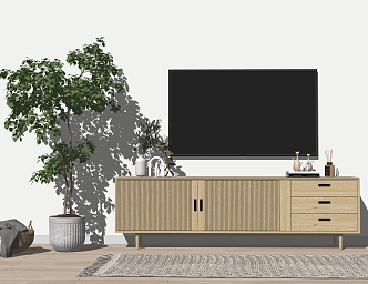 Nordic TV cabinet 3d model