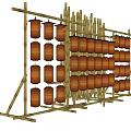 lantern rack scaffold 3d model