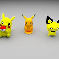 Yellow Cartoon Character Dolls With Red Ball Standing Pose And Black Ears