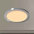 Modern Round Ceiling Light with Minimalist Design Brightly Illuminated On Ceiling 3d model