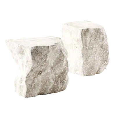 Modern coffee table stone coffee table side table 3d model