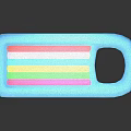 Blue Silicone Storage Case Holding Colorful Plastic Straws For Daily Use