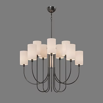 Nordic Simple Light Luxury Chandelier 3d model