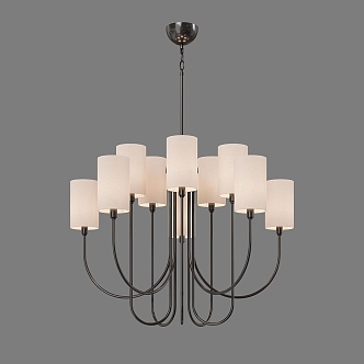 Nordic Simple Light Luxury Chandelier 3d model