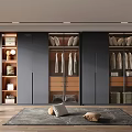 Modern Wardrobe Interior Design With Hanging Clothes Drawers And Storage Spaces