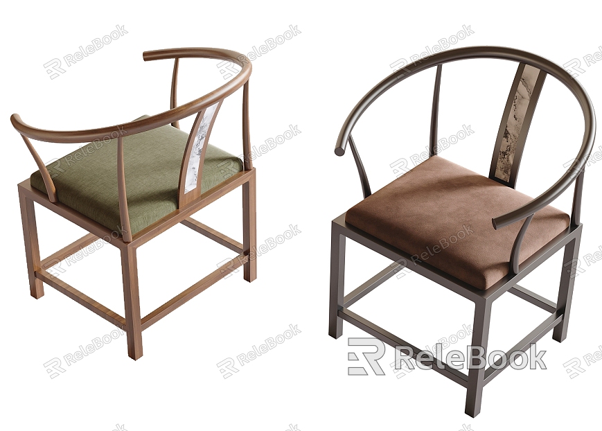 New Chinese Dining Chair Single Chair Leisure Chair model