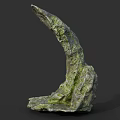 Decorative Mossy Rock Structure With Textured Surface For Garden Landscape 3d model
