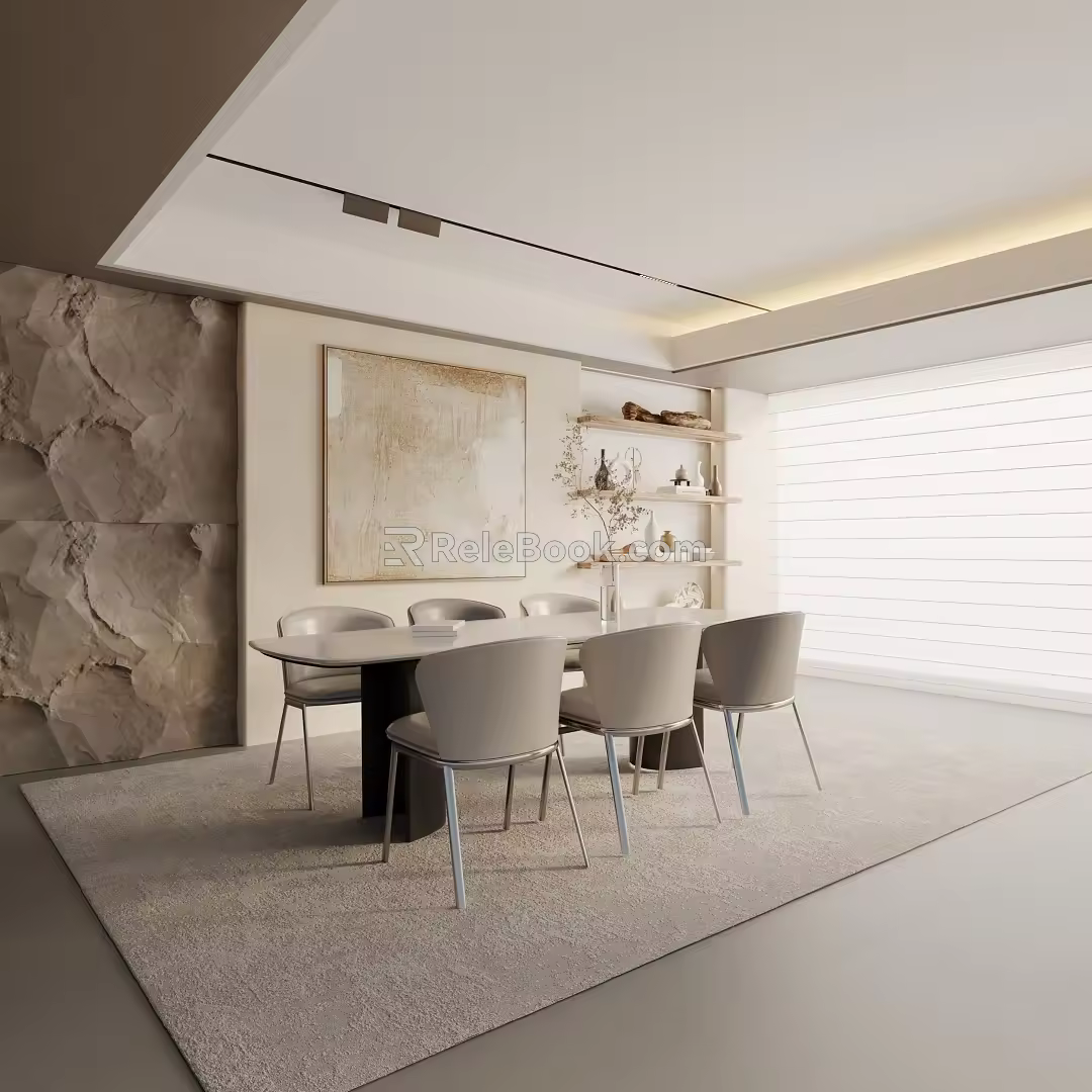 Modern table combination 3d model