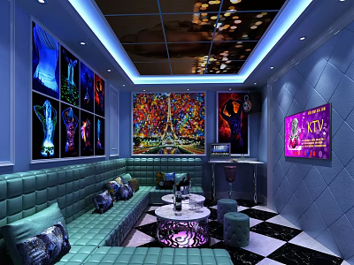 Modern KTV Theme Room 3d model Modern KTV Theme Room 3d model