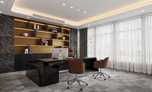 modern general manager office 3d model