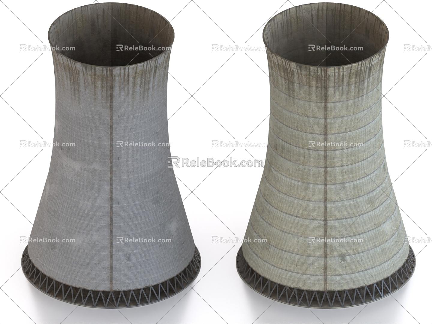 Cooling tower Condensing tower Cooling tower Water tower Chimney 3d model