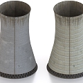 Cooling tower Condensing tower Cooling tower Water tower Chimney 3d model