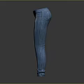 Blue Denim Jeans With Distressed Details Slim Fit Design And Back Pockets