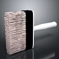 Durable Cleaning Brush With Dense Bristles Black Handle And White Grip Design