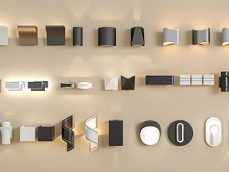 modern wall lamp crystal wall lamp long strip wall lamp metal wall lamp glass wall lamp 3d model