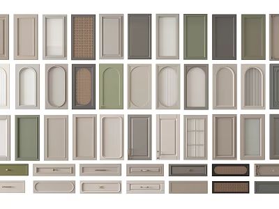 Variety Of Cabinet Door Styles And Finishes 3d model