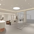Modern Clothing Store Front With White Exterior Window Display Mannequins And Plants