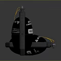 EXOALE Level EAV Label Black Storage Bag And Shoes With Yellow Accents
