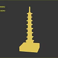 Traditional Multi Tiered Tower Structure With Square Base And Decorative Top 3d model