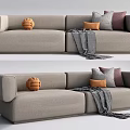 Modern Double Sofa Multi-Person Sofa Three-Person Sofa 3d model