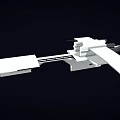 3D Rendering of Futuristic White Spaceship With Sleek Design and Extended Wings