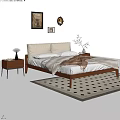 Double bed 3d model