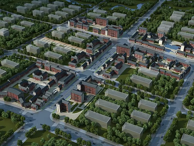 Ancient Architecture Complex Featuring Traditional Courtyards Lush Greenery And Historic Streets 3d model