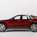 Red SUV Car With Modern Design Sleek Body Black Roof And Stylish Rims