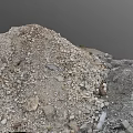 Pile of Mixed Stones and Wood with Various Sizes for Construction Building Needs