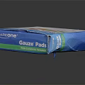 Carsons Blue Box Packaging For Gauze Pads With Product Label And Design Details