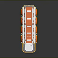 Orange and White Space Exploration Rover Featuring Large Wheels and Antenna for Planetary Missions