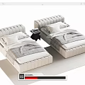 Modern single bedside table 3d model