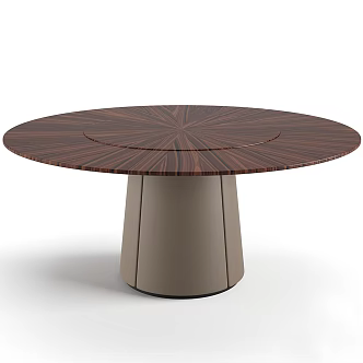 Modern round dining table 3d model