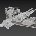 Futuristic Spaceship Design Featuring Metallic Exterior Aerodynamic Shape And Blue Accent Lights