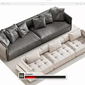 Double sofa Multi-person sofa Corner sofa 3d model