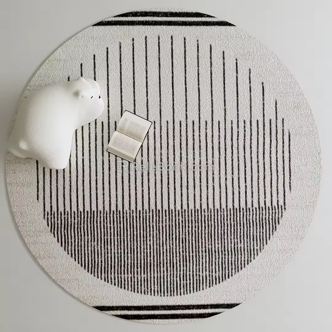 Modern Round Carpet 3d model