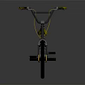 Stylish Modern BMX Bike With Black Frame Yellow Accents And Spoked Wheels