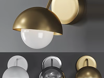 Modern Wall Lamp Design With Gold Silver And White Colors For Interior Decorative Use 3d model
