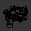 Commercial Navigational Measuring Equipment Vintage Metal Structure With Precision Scales And Telescope