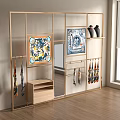 Display Rack Modern Silk Scarf Display Rack 3d model