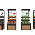 Modern shelf fruit 3d model