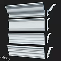 White Decorative Moldings With Various Profiles For Interior Design Projects