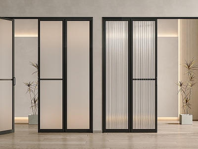 folding door glass door sliding door frosted glass folding door changhong glass folding door frosted glass changhong glass 3d model